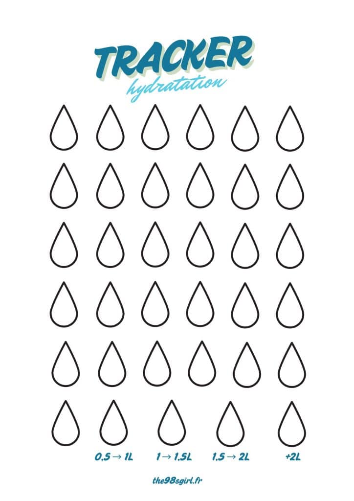 Fiche De Suivi D hydratation A4 A5 Imprimer Recommandations 